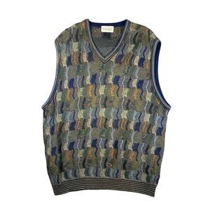 Vintage 80s Gary Waters Missoni Style Sweater Vest - L